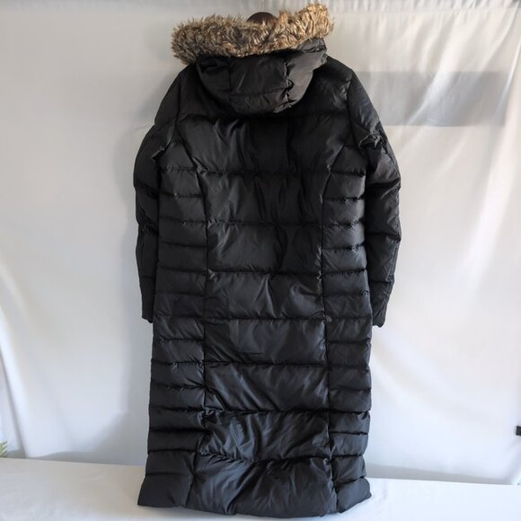 Eddie Bauer Women's Black Long Down Jacket Parka FUR HOOD DOWN FILLING, Large - Picture 2 of 11